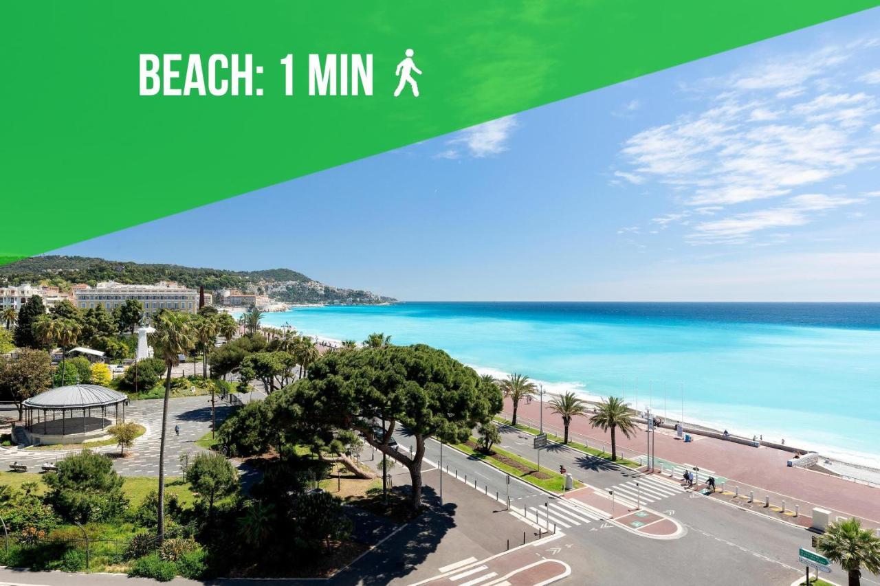 Beach - Kitchen - Wifi - Air Conditioning - Center - Tram Nice Dış mekan fotoğraf